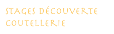 STAGES découverte coutellerie